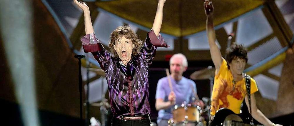 Mick Jagger und Co. bei einem Auftritt ihrer Band "The Rolling Stones". 