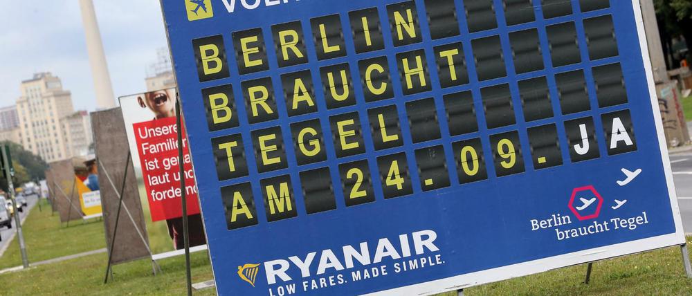 Die Fluglinie Ryanair hat für den Volksentscheid geworben - auf eigene Kosten.