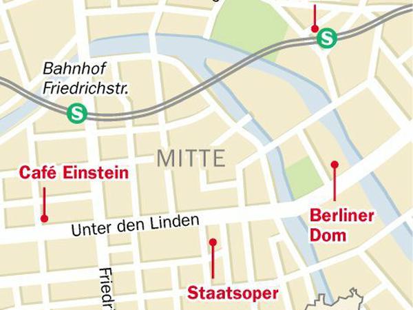 Waldemar Hartmanns Route durch Mitte.