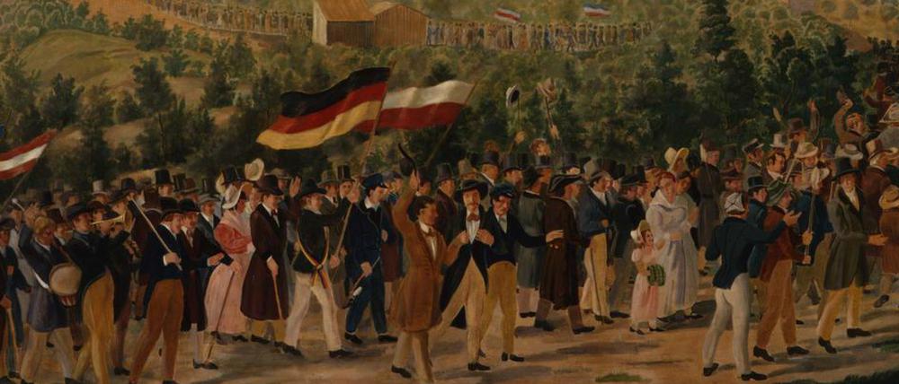 Freiheitsrausch. Schwarz-Rot-Gold beim Hambacher Fest 1832.