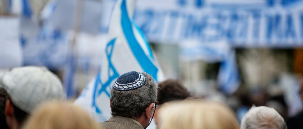 Eine Demonstration gegen Judenhass. In Berlin sind die antisemitischen Vorfälle angestiegen. 