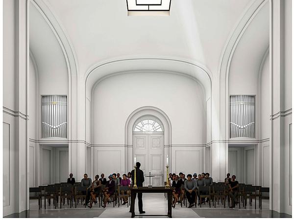 Visualisierung der geplanten Orgel der Firma Schuke für die Garnisonkirche Potsdam.
