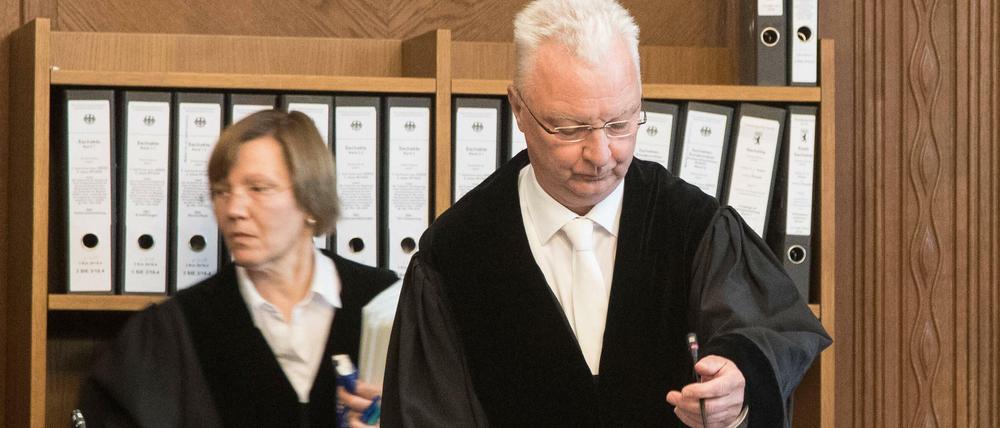 Die Richter beim Prozessauftakt am Berliner Landgericht.