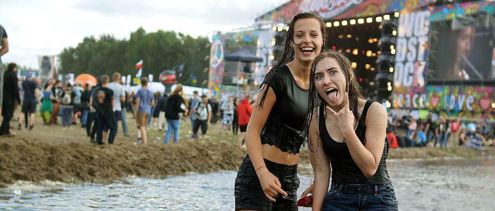 Nass geworden? Egal, das polnische Woodstock ist nur einmal im Jahr.