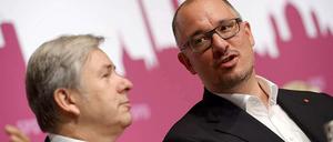 SPD-Landesparteitag: Klaus Wowereit und Jan Stöß wollen die internen Streitigkeiten überwinden.