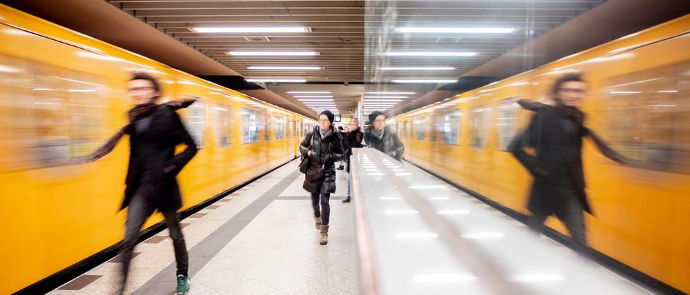 Die U-Bahn der Berliner Verkehrsbetriebe.