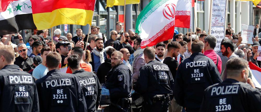Der Al-Quds-Marsch am 1. Juni 2019 in Berlin - vergangenes Jahr war die Demo ebenfalls ausgefallen.