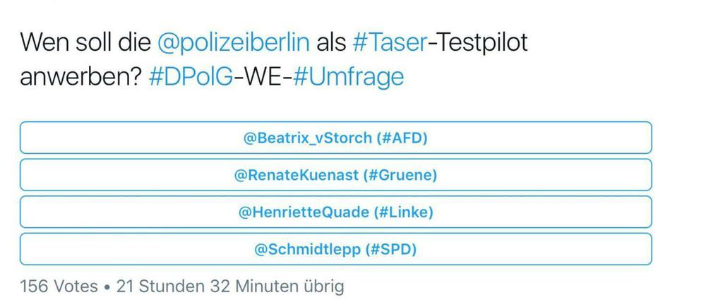 Diesen Tweet hatte die Deutsche Polizeigewerkschaft schnell wieder gelöscht.