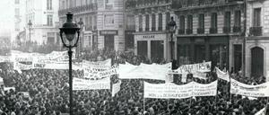 Studenten demonstrieren in Paris im November 1967