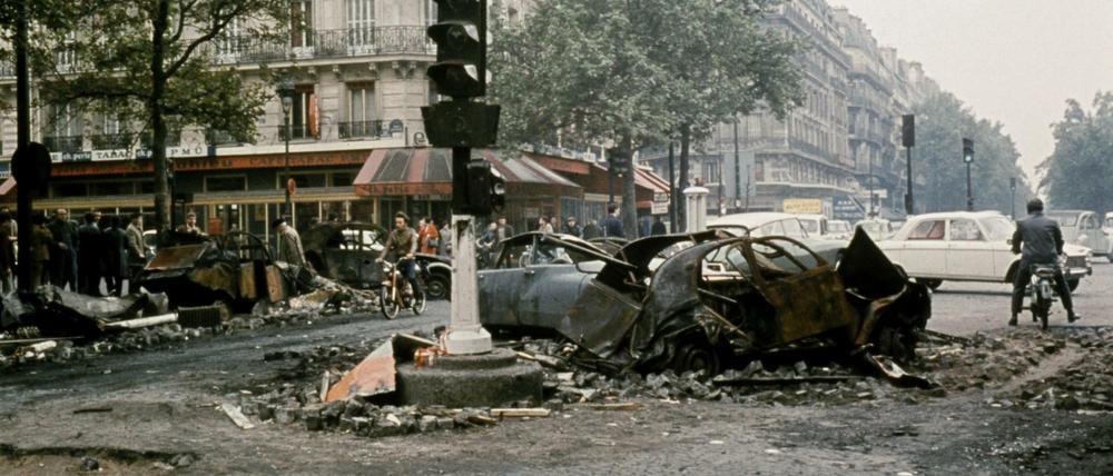 Der Morgen des 25. Mai 1968 nach den nächtlichen Unruhen in Paris