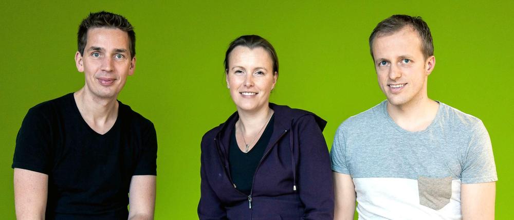 Die Gründer von Kiwiki: Peter Dietrich, Claudia Nagel und Christian Bogatu.