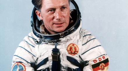 DDR-Kosmonaut Sigmund Jähn im August 1978 nach seinem erfolgreichen Flug zur Raumstation Saljut 6.