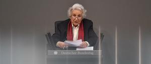 Holocaust-Gedenken im Bundestag: Die KZ-Überlebende Anita Lasker-Wallfisch spricht zu den Parlamentariern.