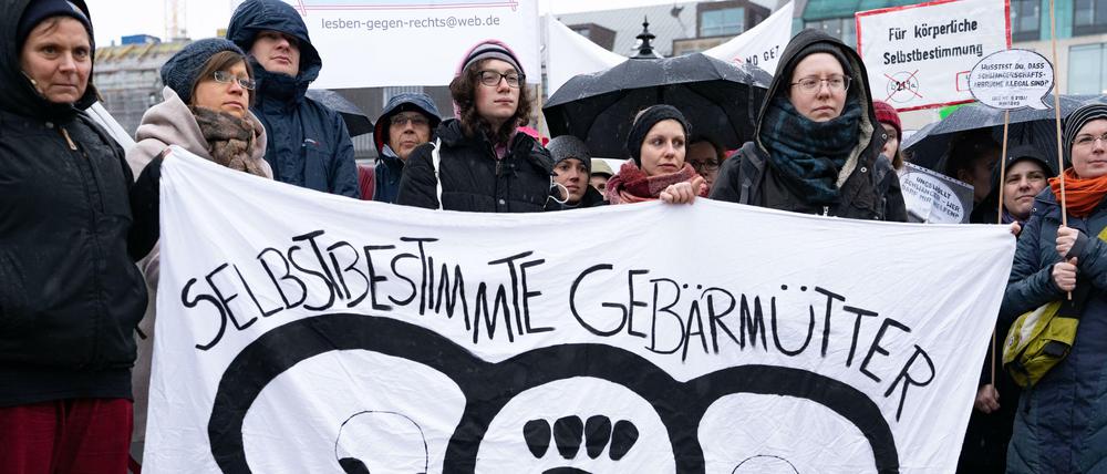 Demonstrantinnen in Hamburg Ende letzter Woche