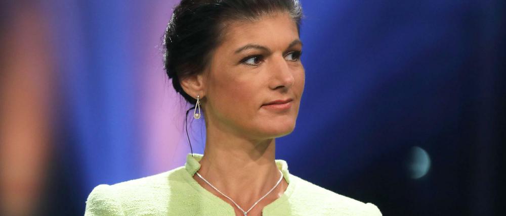 Sahra Wagenknecht in der ARD-Sendung Der Fünfkampf nach dem TV-Duell. 