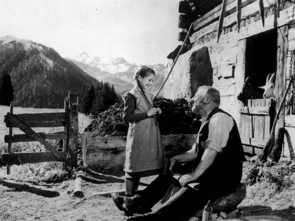 "Heidi", der Heimweh-Roman überhaupt, wurde immer wieder verfilmt. (Hier der Film von 1952.) 