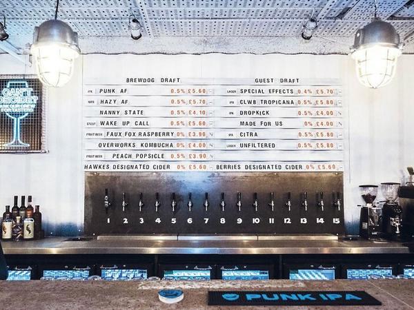 Die erste komplett alkoholfreie Bierbar in London: Die "Brewdog Bar AF"