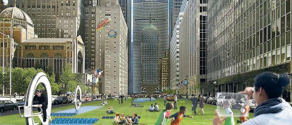 Platz fürs Spiel. Nach den Ideen der Bostoner Architekten Höweler und Yoon können städtische Räume mehrfach genutzt werden – je nach Tageszeit. 