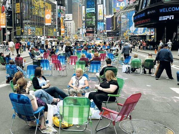 Auf Anraten von Gehl wurde der New Yorker Times Square zur Fußgängerzone.