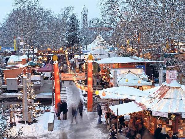Der Weihnachtsmarkt in Schwabings Mitte.
