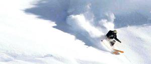 Weiße Riesen. Wenn Lawinen in den Alpen herunterkommen, müssen Skifahrer gewappnet sein.  