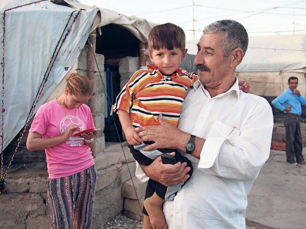 Khalat Dalli lebt mit seiner Familie in drei Zelten des Flüchtlingslagers bei Dohuk.
