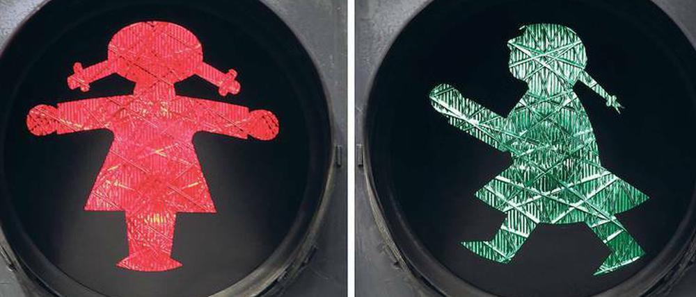 Ein Verkehrszeichen darf keine störenden, ablenkenden Elemente enthalten – Aus- oder Einbuchtungen, Zöpfe, Rockzipfel. 