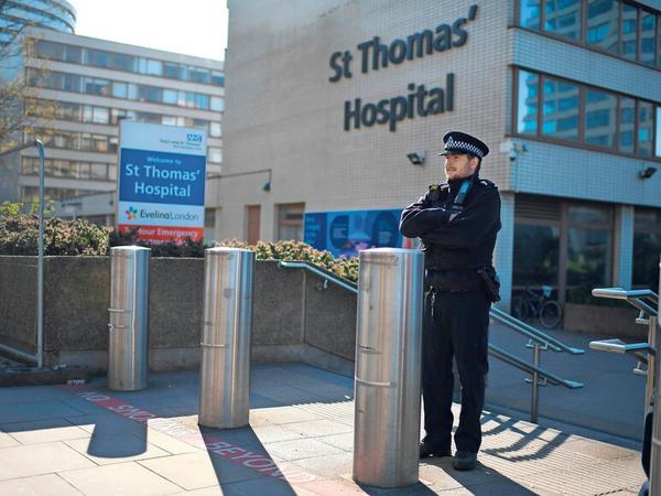 Im St. Thomas' Hospital wird derzeit auch Premierminister Boris Johnson behandelt.