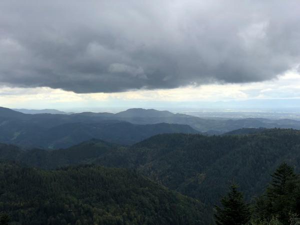 Trotz Wolken beeindruckend: der Schwarzwald.