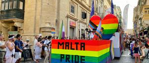 Ein Herz für Malta: Die Pride im September zieht durch die Innenstadt von Valletta.