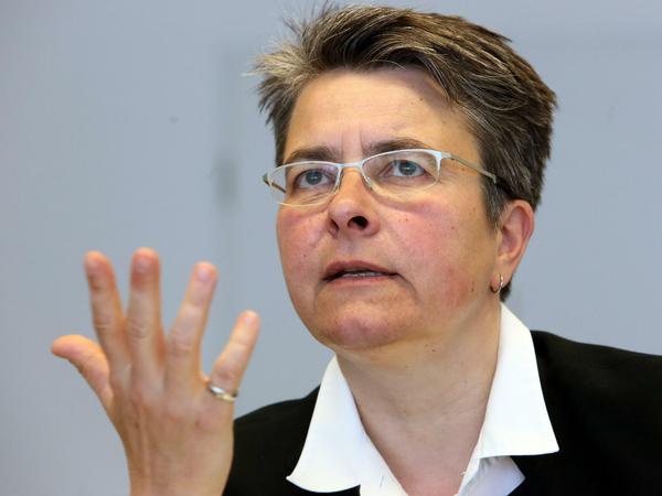 Monika Herrmann (Grüne), Bezirksbürgermeisterin des Bezirks Friedrichshain-Kreuzberg, hat ein turbulentes Jahr hinter sich.