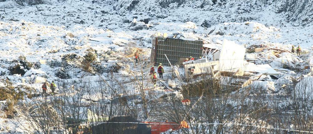 Zu dem Erdrutsch in der Kommune Gjerdrum war es bereits am frühen Morgen des 30.Dezember gekommen.