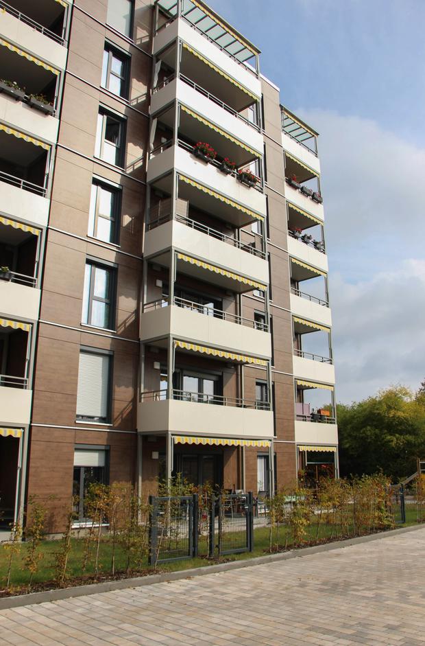Moderne Platte. Gebäude der Genossenschaft „Kontakt“ in Leipzig-Paunsdorf.