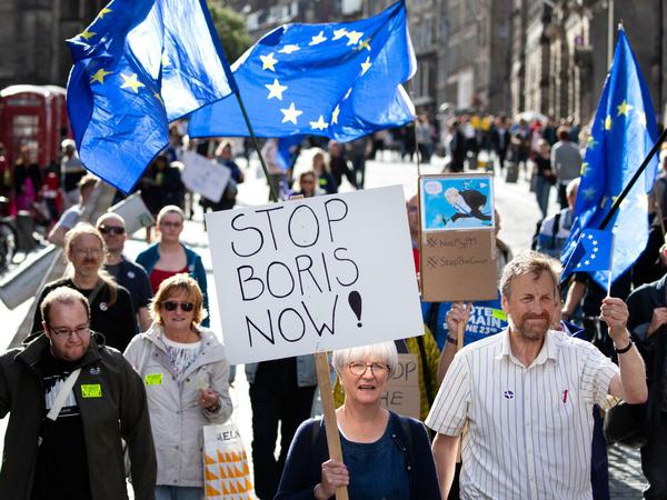 Brexit-Gegner. Immer wieder haben Schotten für einen Verbleib in der EU-demonstriert, hier ein Archivfoto.
