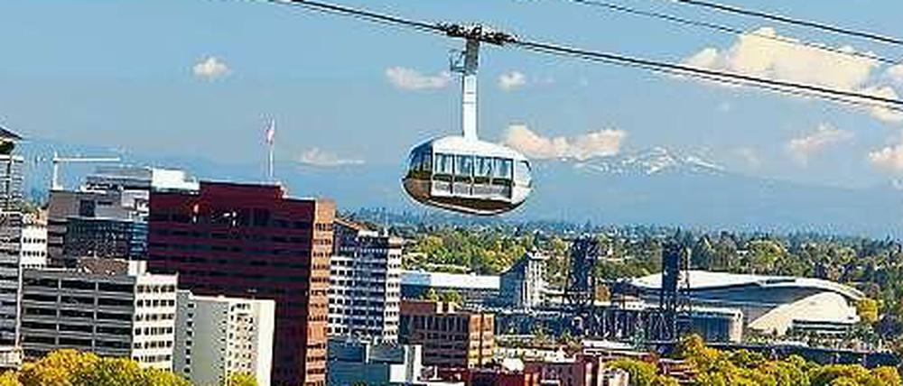 Die "Aerial Tram" im US-amerikanischen Portland.