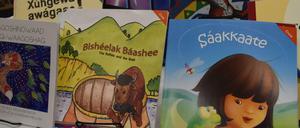 Kinderbücher und Lehrmaterial in den Sprachen der Indigenen.