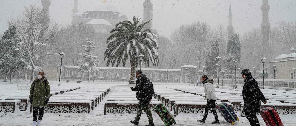 Wintereinbruch in Istanbul.