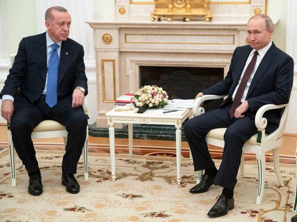 Wladimir Putin (rechts) und Recep Tayyip Erdogan trafen sich am Donnerstag in Moskau.