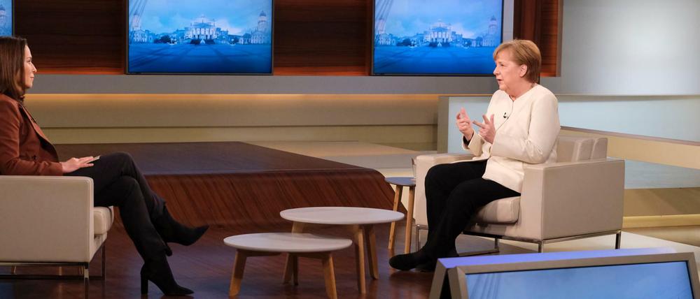 Bundeskanzlerin Angela Merkel (CDU) zu Gast in der ARD-Talksendung "Anne Will".