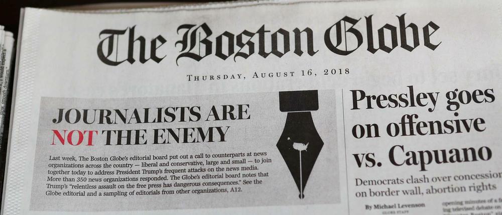 Der #FreePress-Kampagne des "Boston Globe" haben sich über 350 US-Medien angeschlossen.