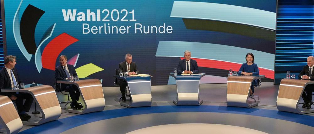 Eine Sendung für alle? Bilder der "Berliner Runde" liefen nicht nur bei ARD und ZDF, sondern auch bei Bild TV.
