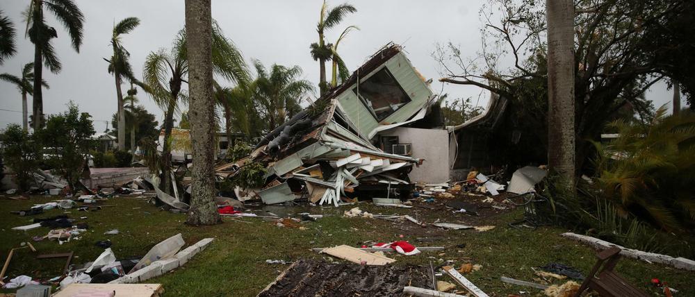 Der Tornado hat in Fort Myers im Bundesstaat Florida Häuser zerstört.