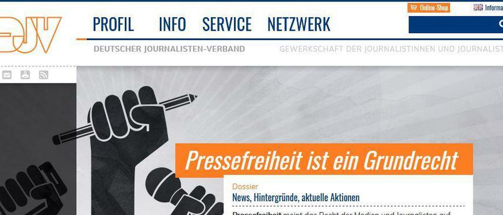 Der Deutsche Journalisten-Verband DJV vertritt 32 000 Mitglieder, vom Landesverband DJV BB distanziert er sich jedoch. 