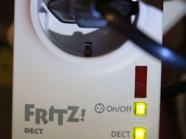Online. Die Fritz!Dect200 in Betrieb und programmiert.