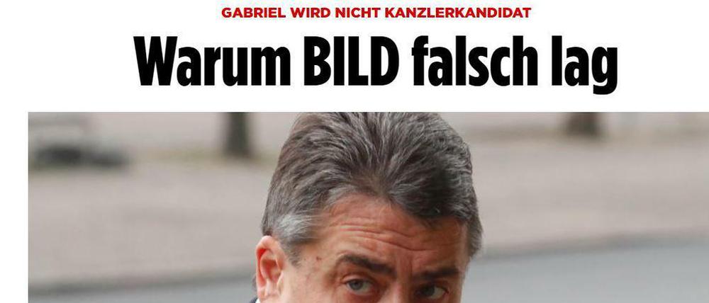 Eingeständnis und Erklärung eines Irrtums: Bild.de zum falschen SPD-Kanzlerkandidaten