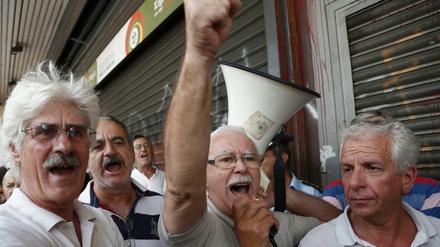 Pensionäre in Griechenland protestieren gegen Kürzungen ihrer Altersbezüge