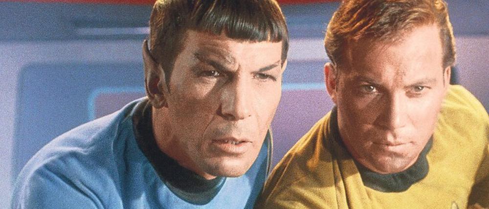 Dreamteam. Mr. Spock (Leonard Nimoy) und Captain Kirk (William Shatner). 