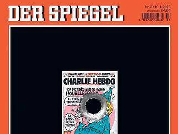 Solidarität mit den Kollegen von "Charlie Hebdo": Mit diesem Cover erscheint der "Spiegel" diesen Samstag. 