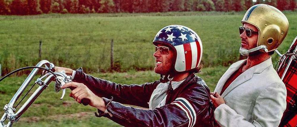 Entscheidende 15 Minuten: Mit dem Film „Easy Rider“ änderte sich für Jack Nicholson (hinter Peter Fonda) alles. Foto: Columbia