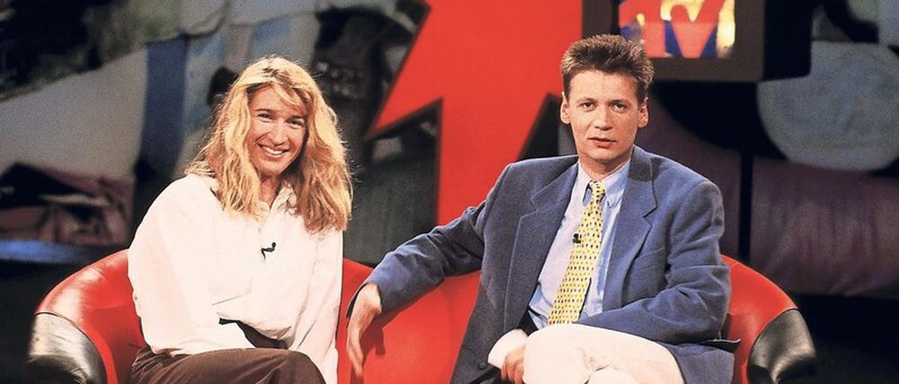 1995: Steffi Graf und Günther Jauch in "stern TV"